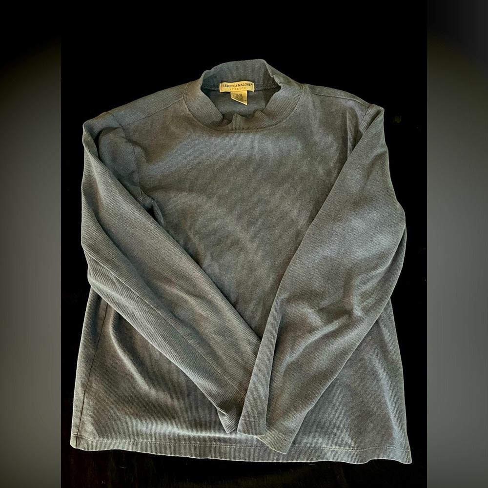 Light blue turtleneck top